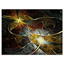 Designart 'Symmetrical Fractal Flower' Metal Wall Art