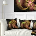 thumbnail image 1 of Designart Symmetrical Green Fractal Flower - Floral Throw Pillow - 18x18, 1 of 5