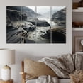 thumbnail image 1 of Designart "Symmetrical Grey Landscape Cliffs Beauty II" Landscapes Metal Art Print Set, 1 of 5