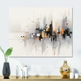 thumbnail image 1 of Designart "Symmetrical Meets Grey Abstraction" Cubism Metal Art Living Room, 1 of 5
