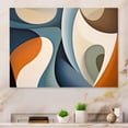 thumbnail image 1 of Designart "Symmetrical Visions Blue Orange Harmony" Abstract Shapes Metal Wall Art, 1 of 5