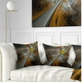thumbnail image 1 of Designart Symmetrical Yellow Fractal Flower - Abstract Throw Pillow - 16x16, 1 of 5