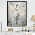 thumbnail image 1 of Designart "Symphonic Contemporary Grey Ballet Dance VI" Dance Floater Framed Wall Art Prints, 1 of 5