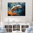 thumbnail image 1 of Designart "Symphonic Dolphin Dance" Animals Dolphin Canvas Prints, 1 of 7