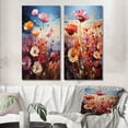 thumbnail image 1 of Designart "Symphonic Purple Wildflowers I" Wildflowers Wall Art Set Of 2 - Multi-Color Floral Wall Decor Set Of 2, 1 of 7