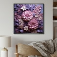 thumbnail image 1 of Designart "Symphonic Royal Amethyst Paper Mache" Lilacs Floater Framed Wall Art Prints, 1 of 5