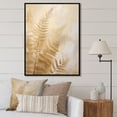 thumbnail image 1 of Designart "Symphony Of Golden Fronds I" Ferns Floater Framed Wall Art Prints, 1 of 5