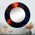 thumbnail image 1 of Designart "Symphony of Volcanic Forces II" Volcano Rund Mirror For Wall Decor - Large Red Round Print Mirror - Round Traditional Mirror - Wall Mounted Round Large Mirror - 36" x 36", 1 of 6