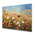 thumbnail image 1 of Designart "Symphony of Colorful Wildflowers I" Floral Metal Art Living Room, 1 of 1