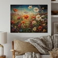 thumbnail image 1 of Designart "Symphony of Colorful Wildflowers III" Floral Print on Natural Pine Wood, 1 of 5