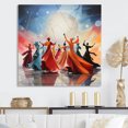 thumbnail image 1 of Designart "Synchronized Dance Rhythms in Blue" Fashion Wall Art - Modern Blue Dance Entryway Wall Art, 1 of 6