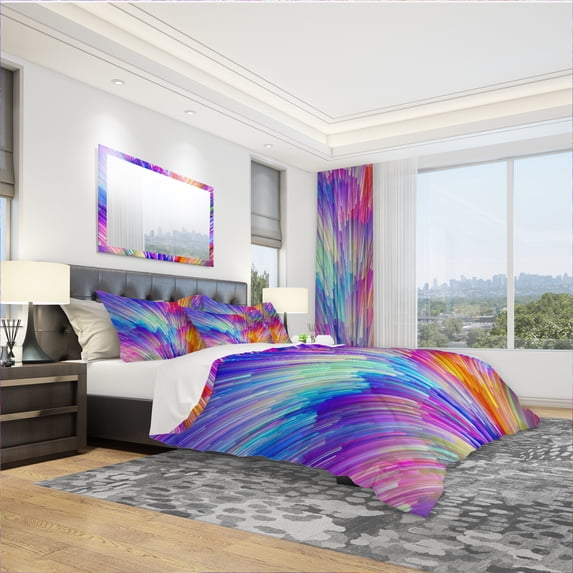 Designart 'Synergies of Painter Palette' Modern & Contemporary Duvet Cover Set