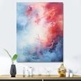 thumbnail image 1 of Designart "Tachisme Drift of Fire and Ice III" Abstract Canvas Wall Art - Modern Red Tachisme Hallway Wall Art Decor, 1 of 6