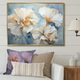 thumbnail image 1 of Designart "Tan Carnations On Azure III" Carnations Floater Framed Wall Decor, 1 of 5