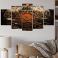 thumbnail image 1 of Designart "Tangerine Cream Dharma Cycle Of Existence" Spiritual Art Living Room Set, 1 of 5