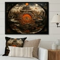thumbnail image 1 of Designart "Tangerine Cream Dharma Cycle Of Existence" Spiritual Floater Framed Canvas Art Print, 1 of 7