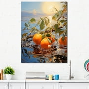 Designart "Tangerine Twilight In Sunset Sienna II" Fruits Wall Art Living Room