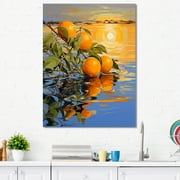 Designart "Tangerine Twilight In Sunset Sienna IV" Fruits Canvas Prints