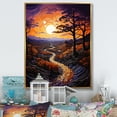 thumbnail image 1 of Designart "Tangerine Twilight at Sunset" Landscape & Nature Floater Framed Canvas Print, 1 of 7
