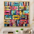 thumbnail image 1 of Designart "Tape Mosaic Cassette Tapes I" Music Floater Framed Canvas Print, 1 of 7