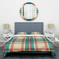 thumbnail image 1 of Designart 'Tartan Geometrical Texture III' Mid-Century Modern Duvet Cover Set, 1 of 4