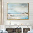 thumbnail image 1 of Designart "Taupe And Azure Simplified Seashore Line I" Beach Floater Framed Canvas Wall Art, 1 of 5