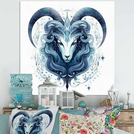 Designart "Taurus The Bull III" Astrology Metal Art Living Room