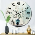 thumbnail image 1 of Designart "Teal Beige Minimalism Explore The quintessence" Minimalism Oversized Wall Clock, 1 of 5
