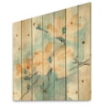 thumbnail image 1 of Designart 'Teal Buds II' Cabin & Lodge Print on Natural Pine Wood, 1 of 3