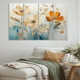 thumbnail image 1 of Designart "Teal Orange botanic particles II" Abstract Botanicals Wall Art Prints Set, 1 of 5