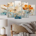 thumbnail image 1 of Designart "Teal Orange botanic particles II" Abstract Botanicals Wall Art Prints Set, 1 of 1