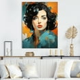 thumbnail image 1 of Designart "Teal Taylor In Portrait I" Pop Art Canvas Prints, 1 of 7