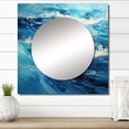 thumbnail image 1 of Designart "Teal White Ocean Charm Pointillism II" Nautical & Beach Square Mirror For Wall Decor - Large Teal Square Printed Wall Mirror Art - Square Coastal Mirror - Wall Mounted Square Large Mirror, 1 of 5
