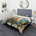 thumbnail image 1 of Designart "Teal Yellow Abstract Fractal composition Melodies I" Modern Bedding Covert Set - Fractals Teal Abstract Bed Set With 1 Sham, 1 of 6