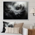 thumbnail image 1 of Designart "Tempestuous Dance Grey Storm II" Landscapes Floater Framed Wall Decor, 1 of 7