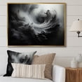 thumbnail image 1 of Designart "Tempestuous Dance Grey Storm II" Landscapes Floater Framed Wall Decor, 1 of 7