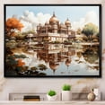 thumbnail image 1 of Designart "Temple Reflections Hinduisim Art wall decor IV" Spiritual Floater Framed Canvas Art Print, 1 of 7