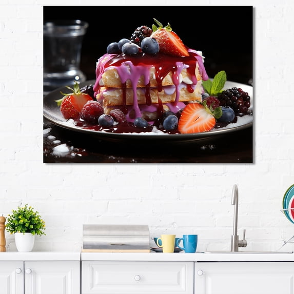 Designart "Tempting Vibrant Cake Delights" Desserts Wall Art Living Room