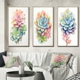 thumbnail image 1 of Designart "Tender Retro Pink Blossoming Succulent I" Succulent Framed Wall Art Set Of 3 - Pink Traditional Frame Gallery Set For Office Decor, 1 of 6