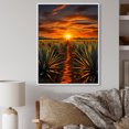thumbnail image 1 of Designart "Tequila Sunrise Orange and Green Mexican Art" Farmhouse Floater Framed Canvas Print, 1 of 7