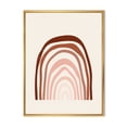 thumbnail image 1 of Designart 'Terracotta Minimalist Boho Art Rainbow I' Modern Framed Canvas Wall Art Print, 1 of 1