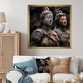 thumbnail image 1 of Designart "Terracotta Warriors of China III" People Framed Wall Art Decor - Global Brown China Art Entryway Framed Wall Art Print, 1 of 6