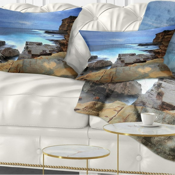 Designart Terrigal Skillion NSW Australia - Seashore Throw Pillow - 12x20