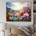 thumbnail image 1 of Designart "Texan Colorful Succulent Oasis" Succulent Floater Framed Canvas Wall Art, 1 of 5