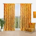thumbnail image 1 of Designart 'Textured Flowing Yellow' Contemporary Curtain Panel, 1 of 4