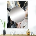 thumbnail image 1 of Designart "Textured Marble with Black and Gold Splash" Abstract Marble Mirror Wall Decor - Modern Black Abstract Mirror Wall Art For Bathroom - 40" x 30" Inch, 1 of 5