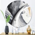 thumbnail image 1 of Designart "Textured Marble Painting IV" Abstract Marble Metal Round Art Print, 1 of 5