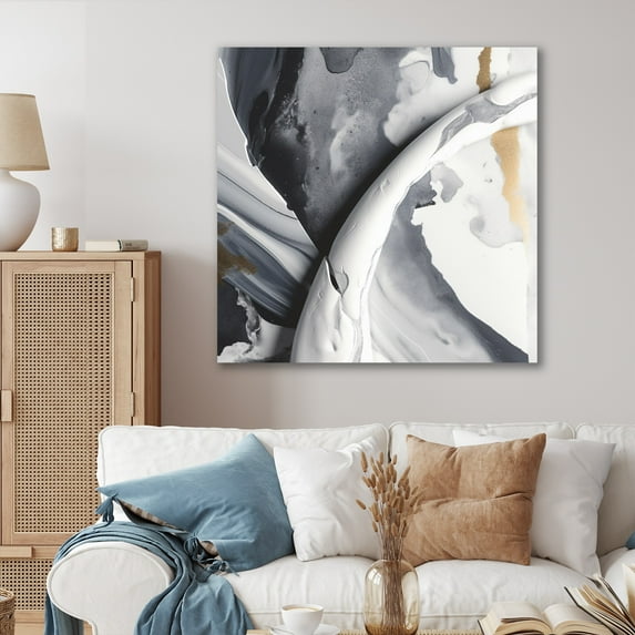 Designart "Textured Marble Painting IV" Abstract Marble Metal Wall Art Prints