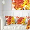 thumbnail image 1 of Designart Textured Red and Yellow Art - Abstract Throw Pillow - 18x18, 1 of 5