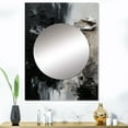 thumbnail image 1 of Designart "Textured Splash Black Paint Art II" Abstract Painting Mirror Wall Decor - Modern Black Abstract Large Mirror For Wall Art Decor - 40" x 30" Inch, 1 of 5
